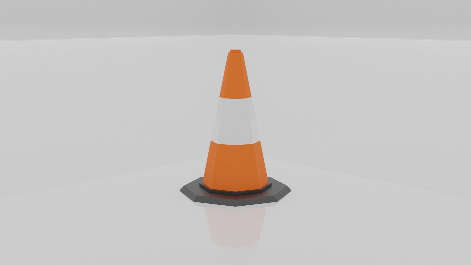 Traffic Cone Free low-poly 3D model_1