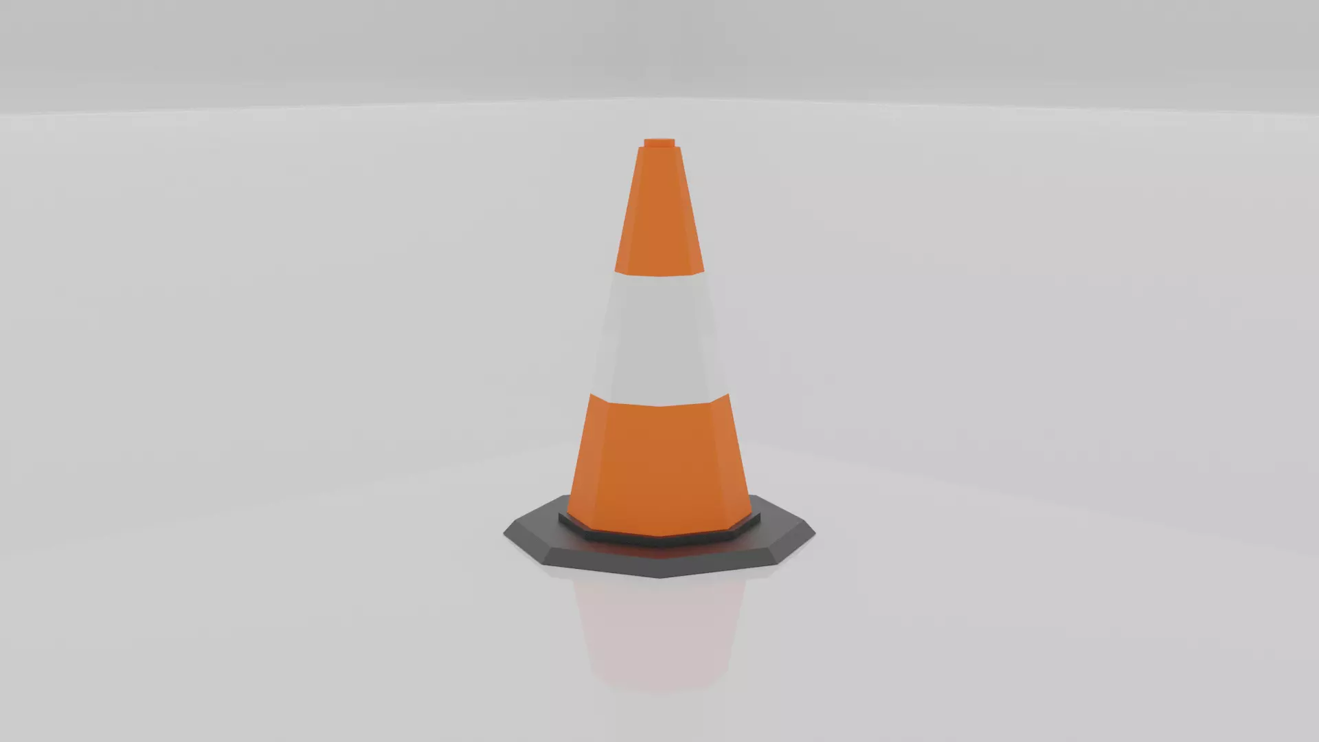 Traffic Cone Free low-poly 3D model_0