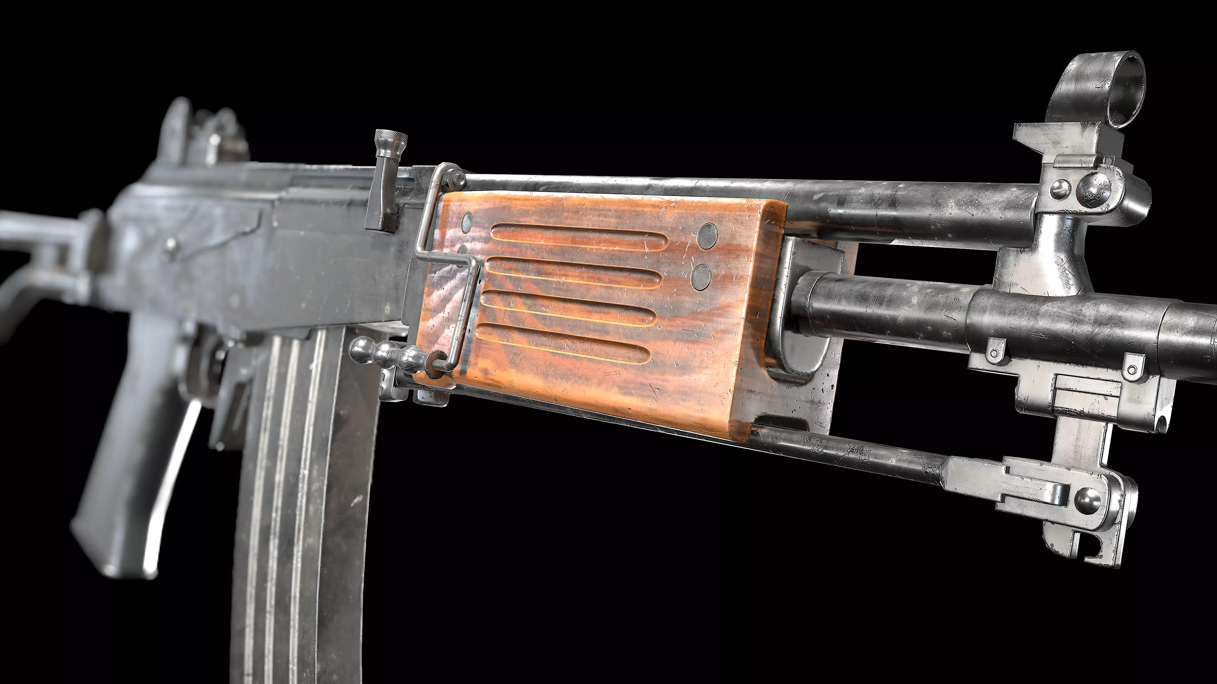 Galil ARM imi lowpoly gun Low-poly 3D model_0