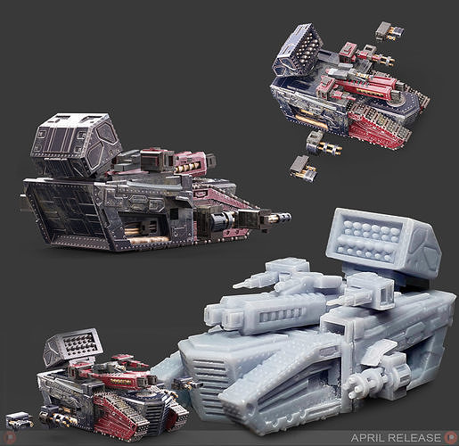 T-20 Duty Tank - Warhammer Style 3D print model