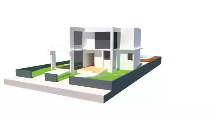 Modern home with pool