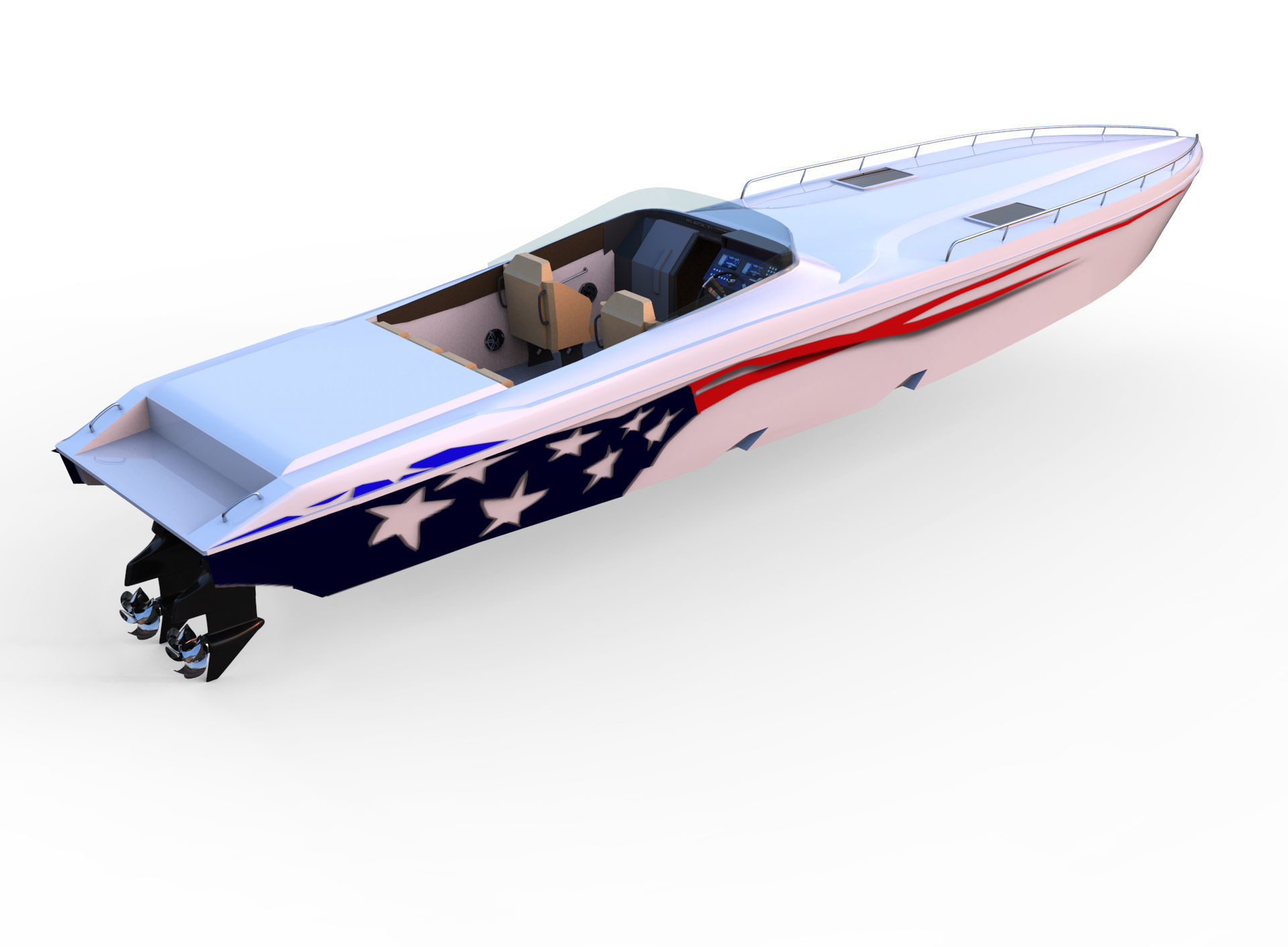 Black Thunder Boat 3D model_1