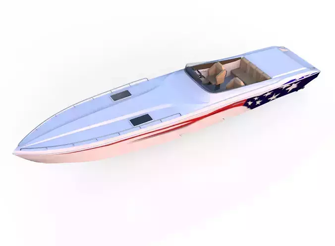 Black Thunder Boat 3D model Black Thunder Boat 3D model