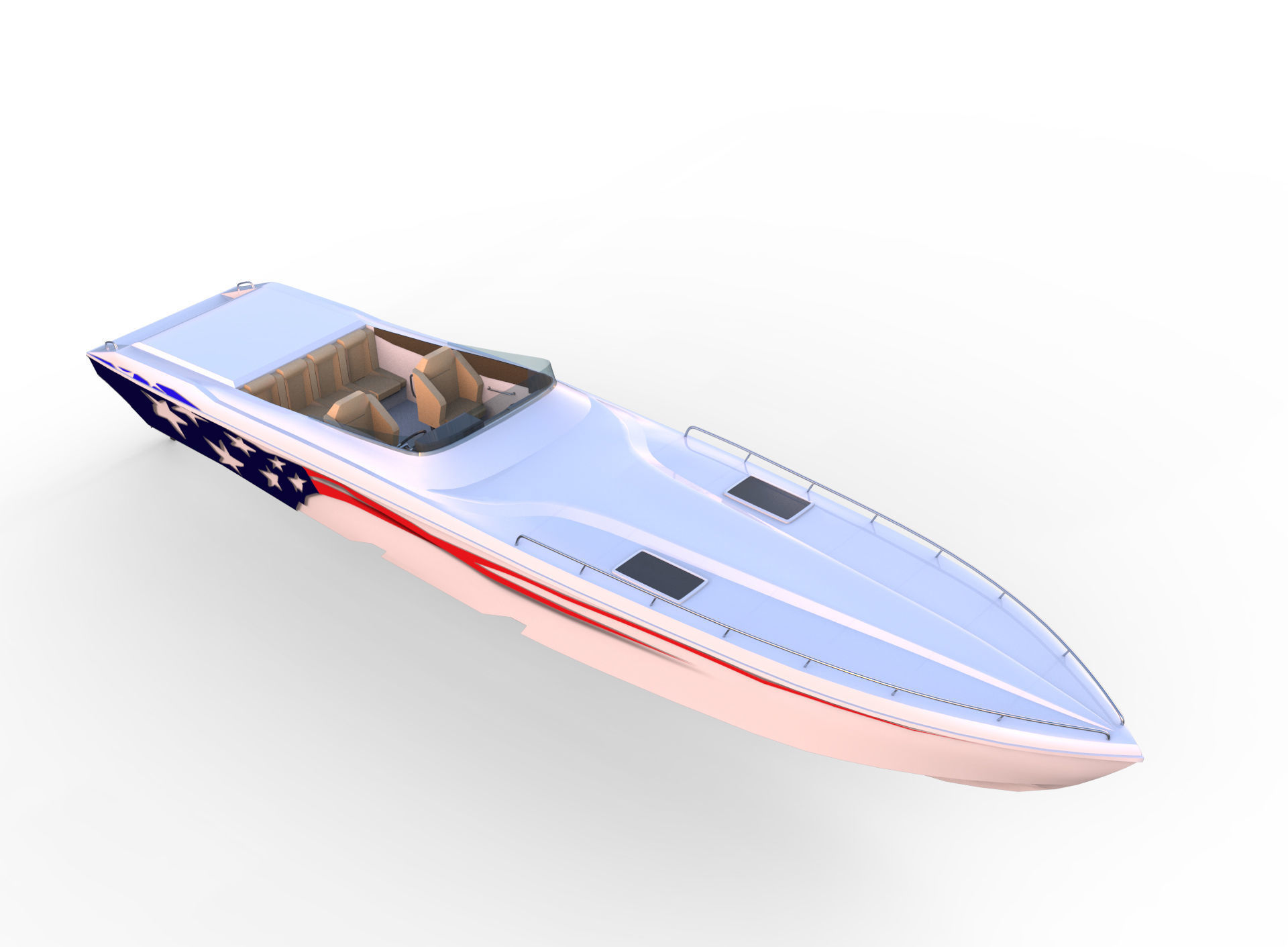 Black Thunder Boat 3D model_5