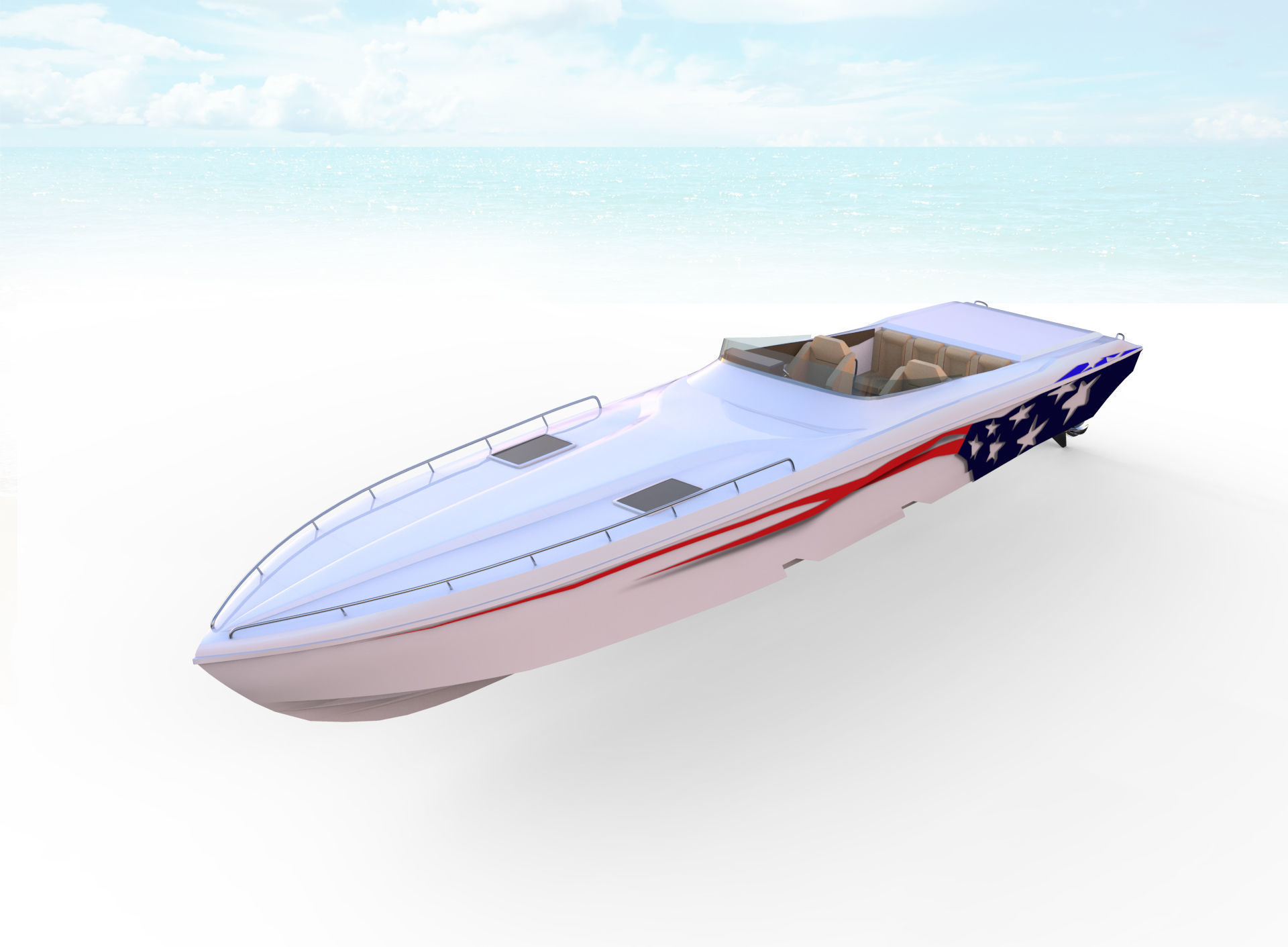 Black Thunder Boat 3D model_6