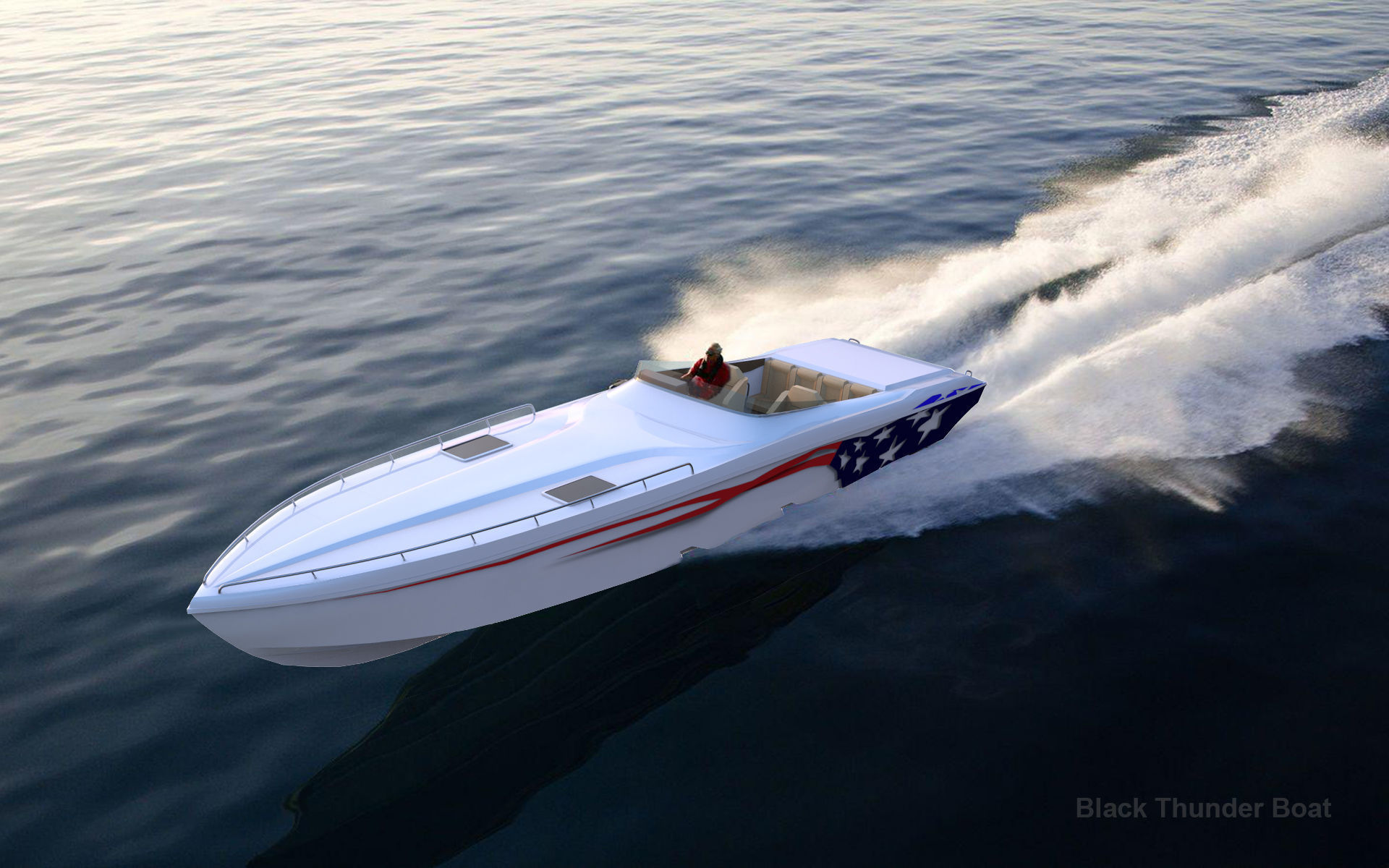 Black Thunder Boat 3D model_12