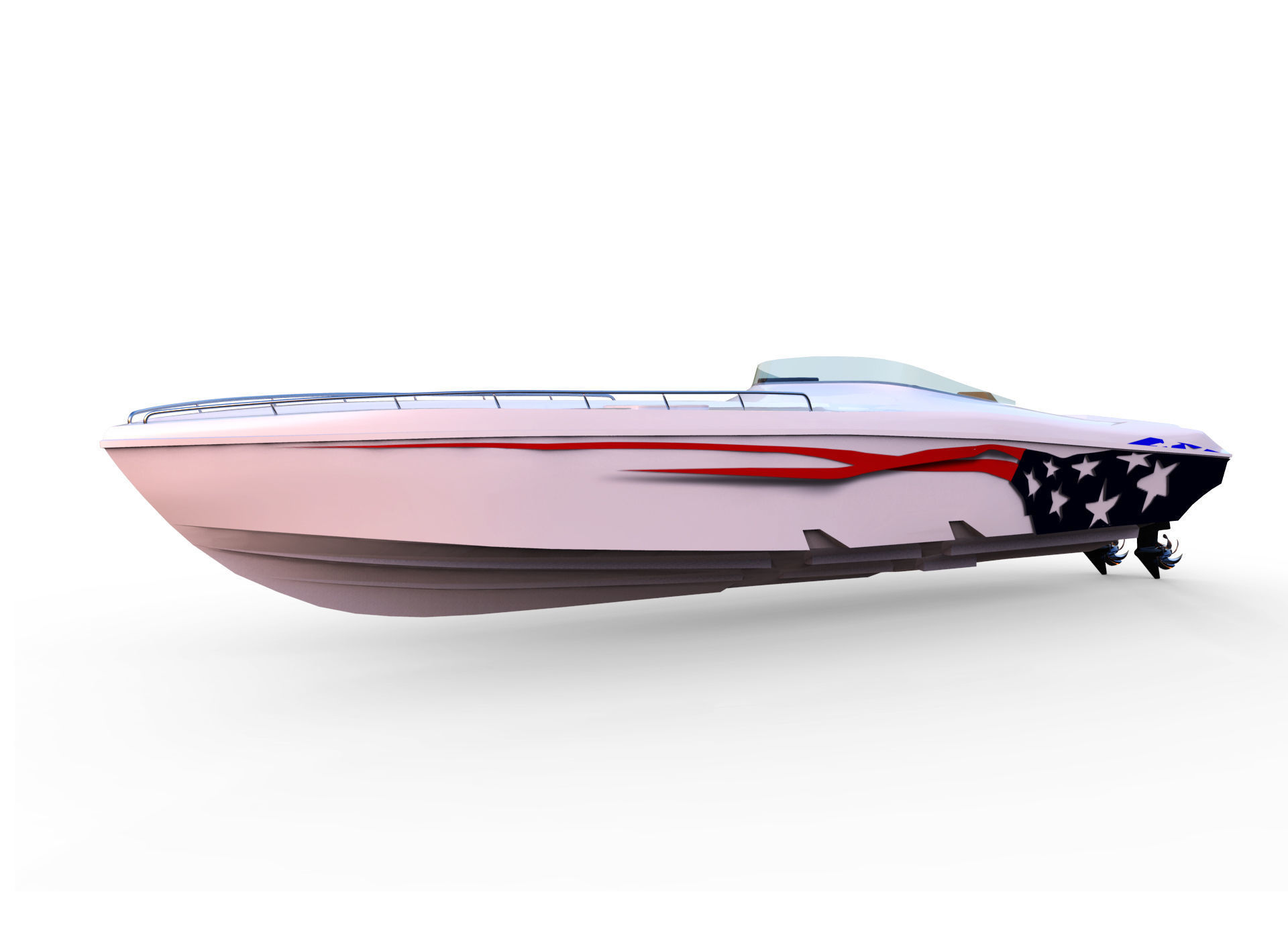 Black Thunder Boat 3D model_2