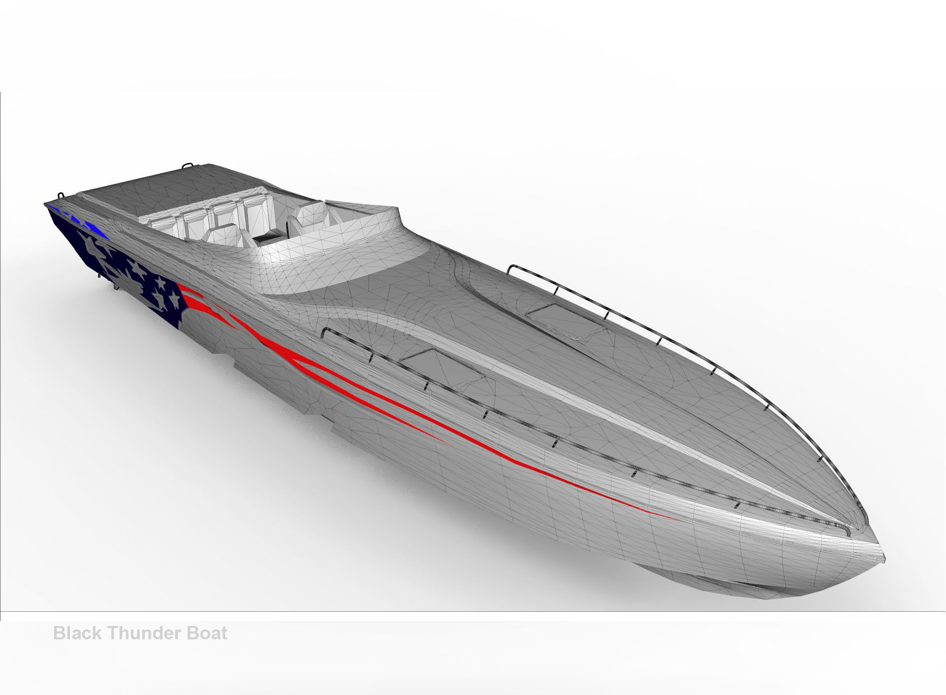 Black Thunder Boat 3D model_11