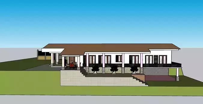 Single story house model