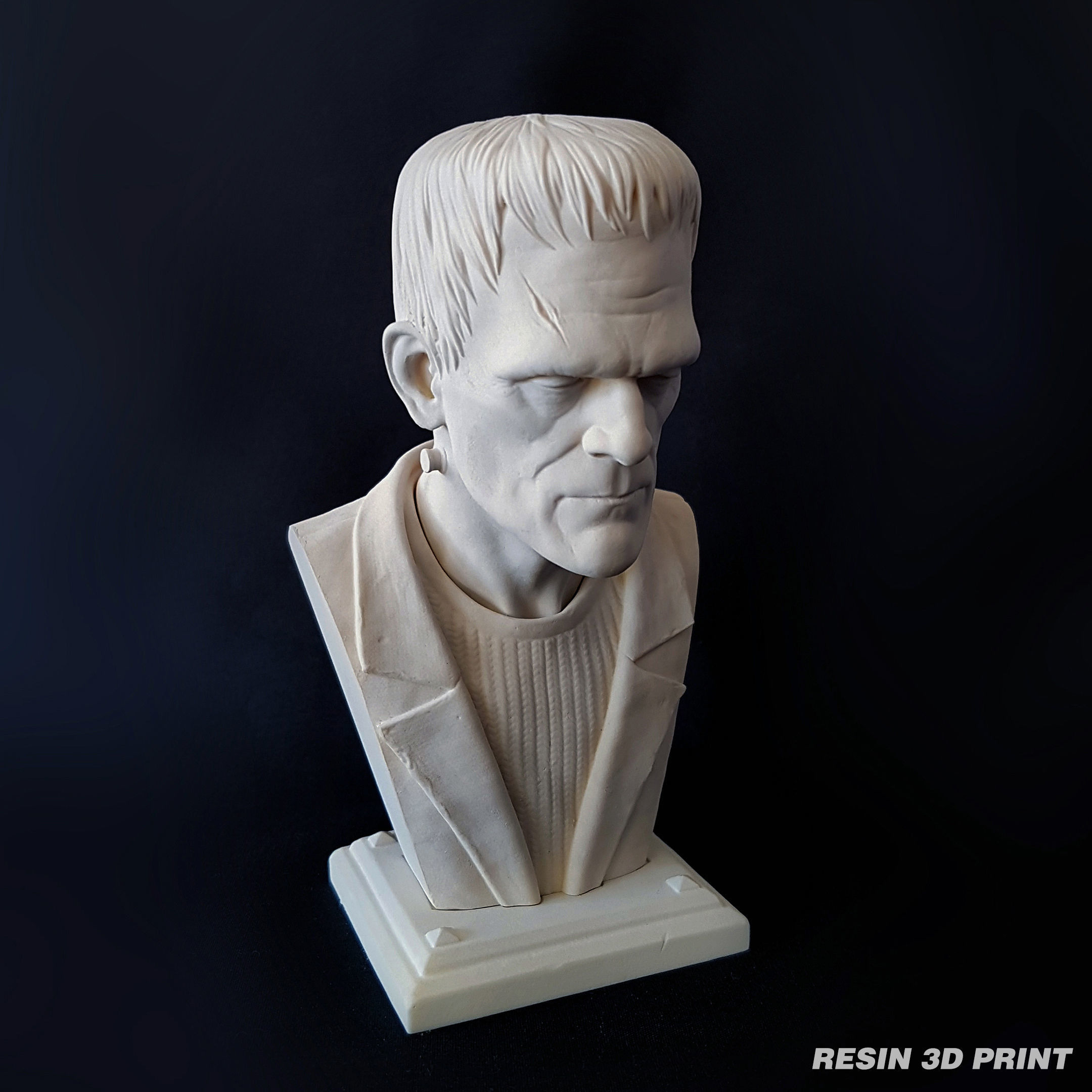 Frankenstein Monster Bust 3D print model_9