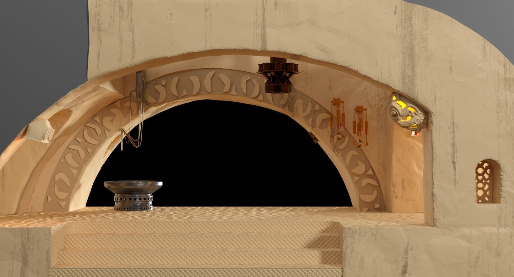 Jabbas Throne Room-Set 4a-Side Attributes 1-12 scale Blackseries 3D print model_2