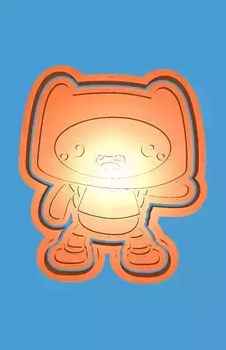 MakeIT Advanture Times Cookie Cutter Finn The Human With Frame