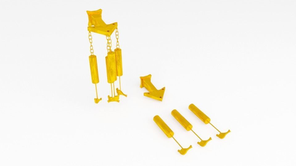 Jabbas Throne Room - Set 4a - Side Attributes 1-6 scale Hottoys 3D print model_11