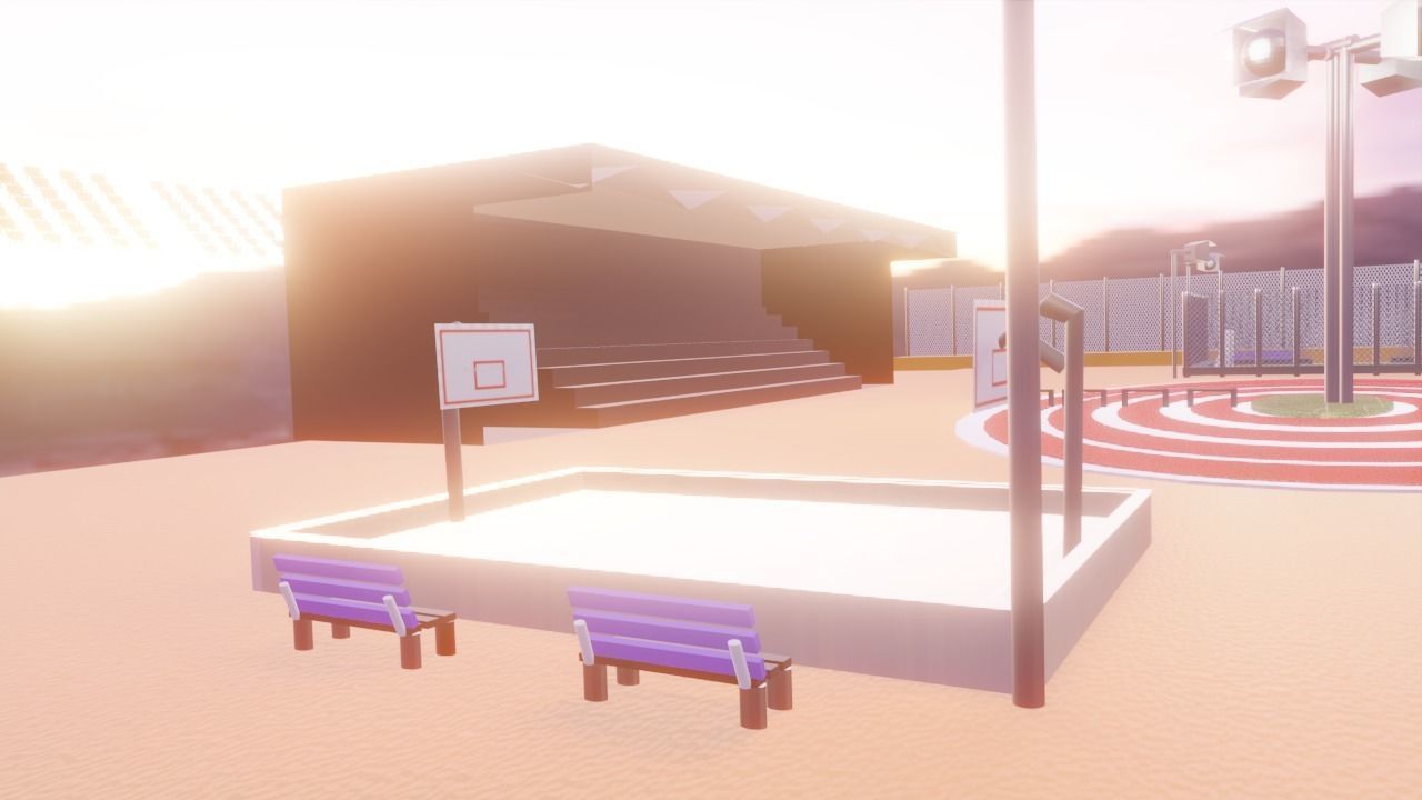 Sports ground 3D model_4