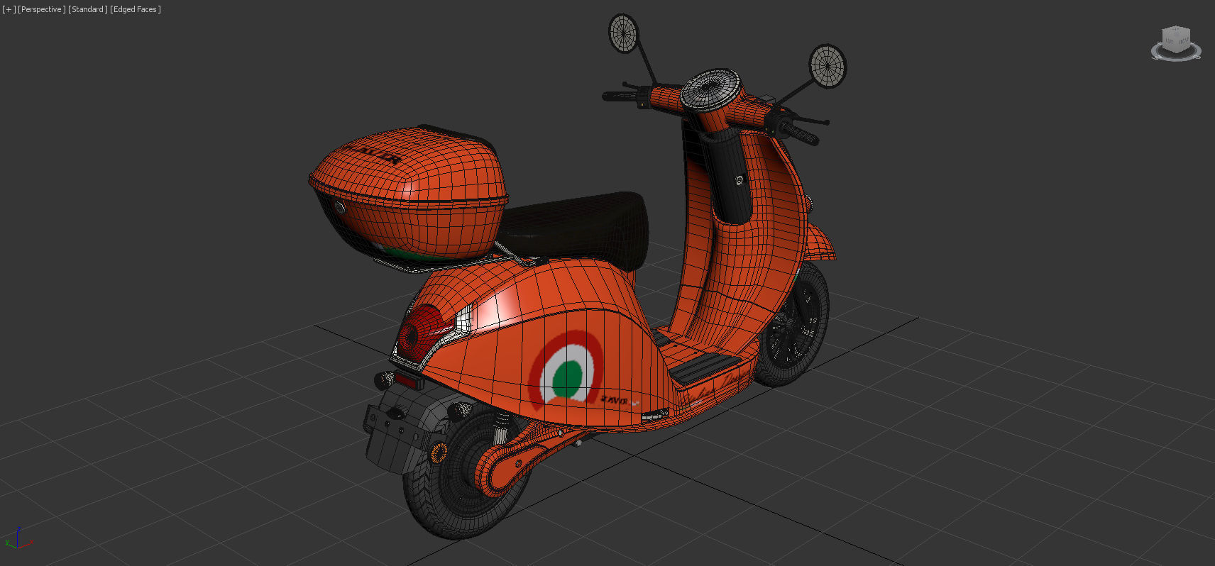 Vespa ES2 1500 Low-poly 3D model_8