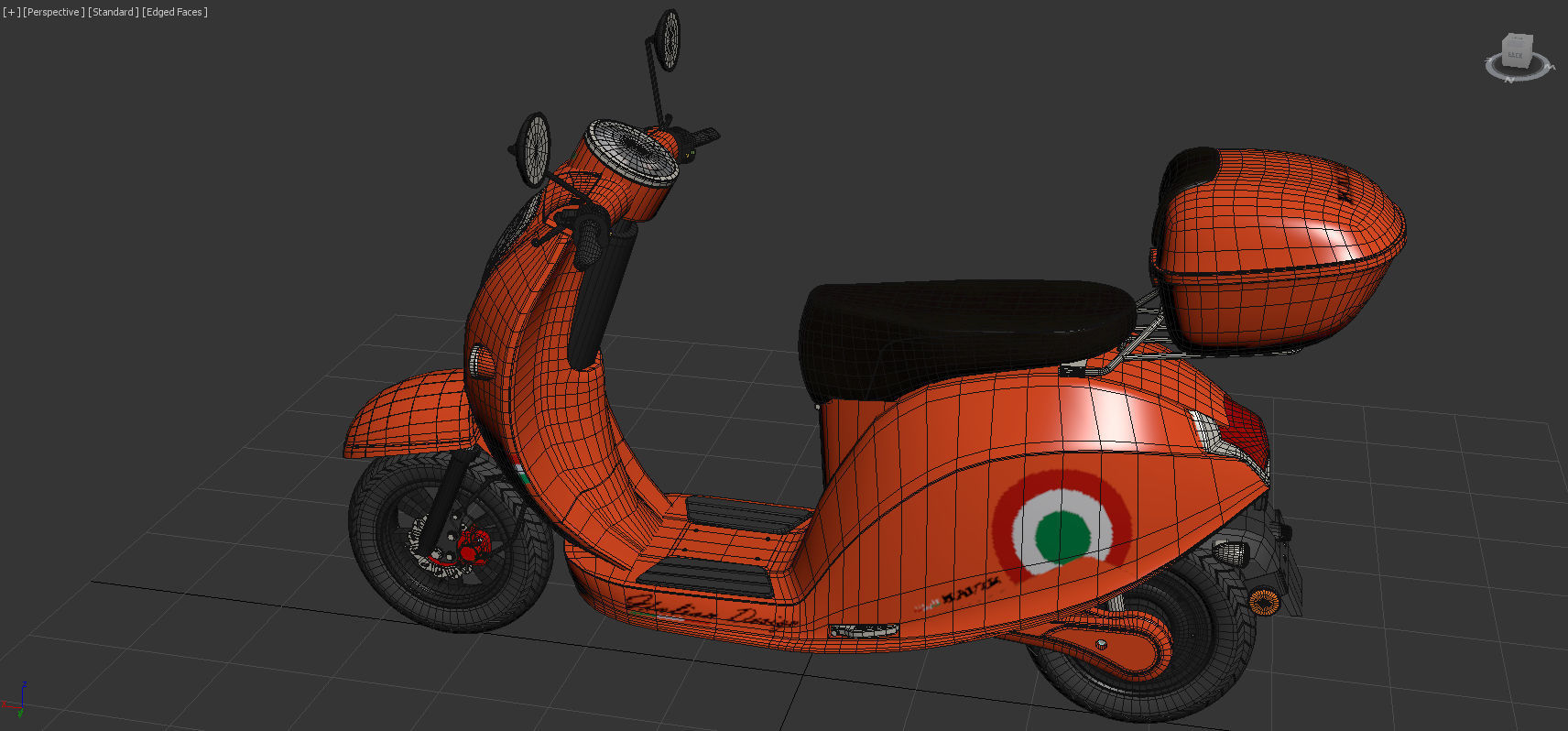 Vespa ES2 1500 Low-poly 3D model_9