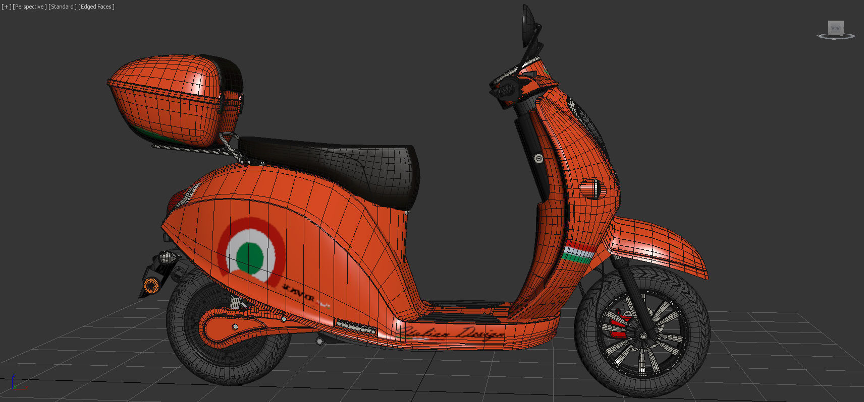 Vespa ES2 1500 Low-poly 3D model_7