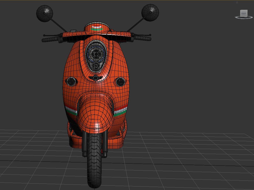 Vespa ES2 1500 Low-poly 3D model_10