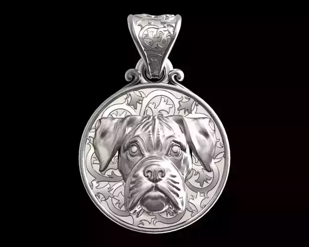 Dog Boxer pendant 3D print model