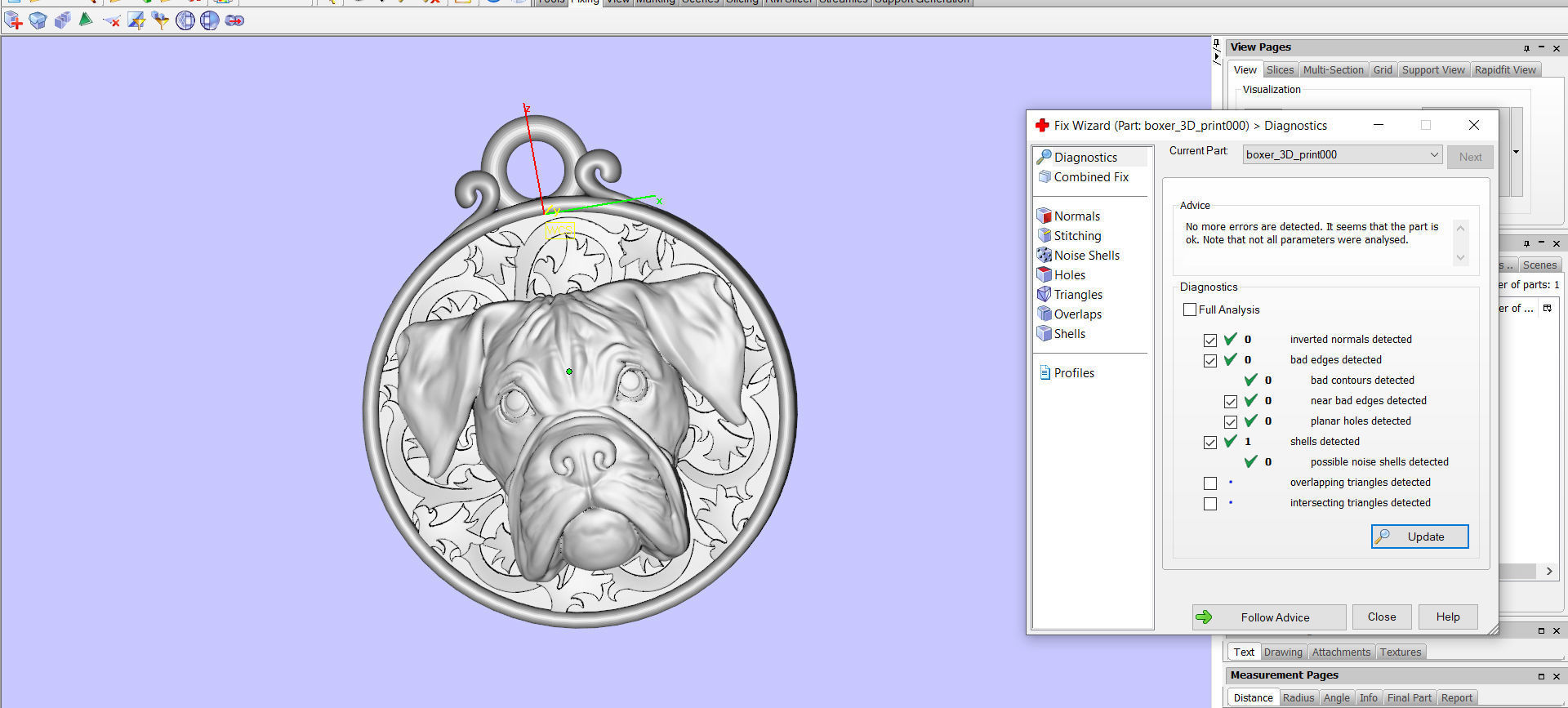Dog Boxer pendant 3D print model_5