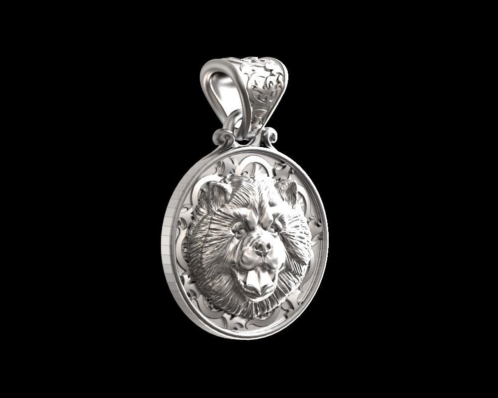 Dog Chow chow pendant 3D print model_17