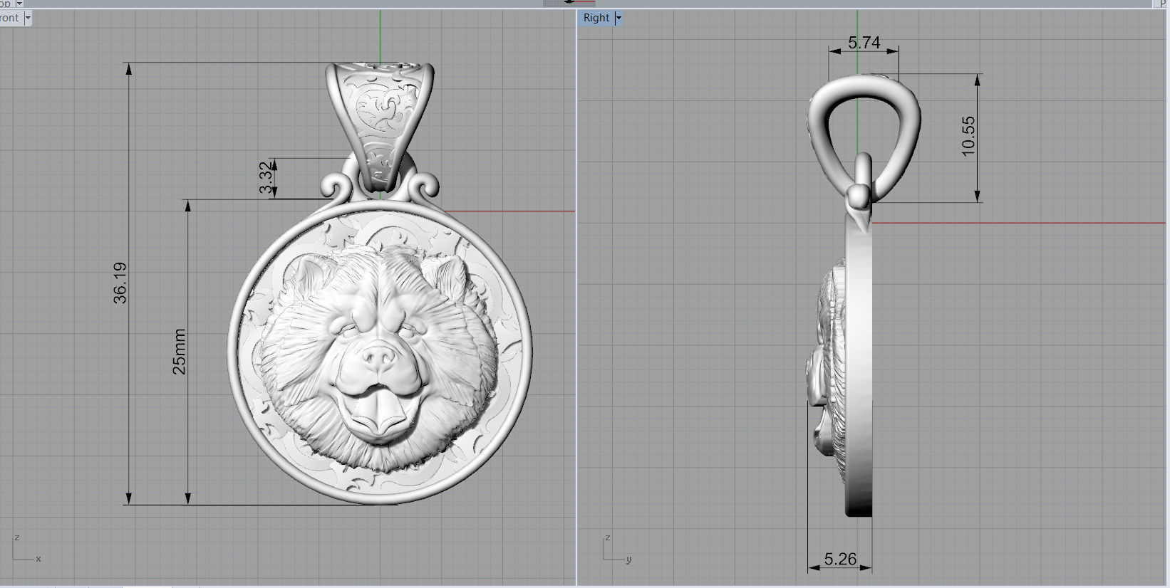 Dog Chow chow pendant 3D print model_13