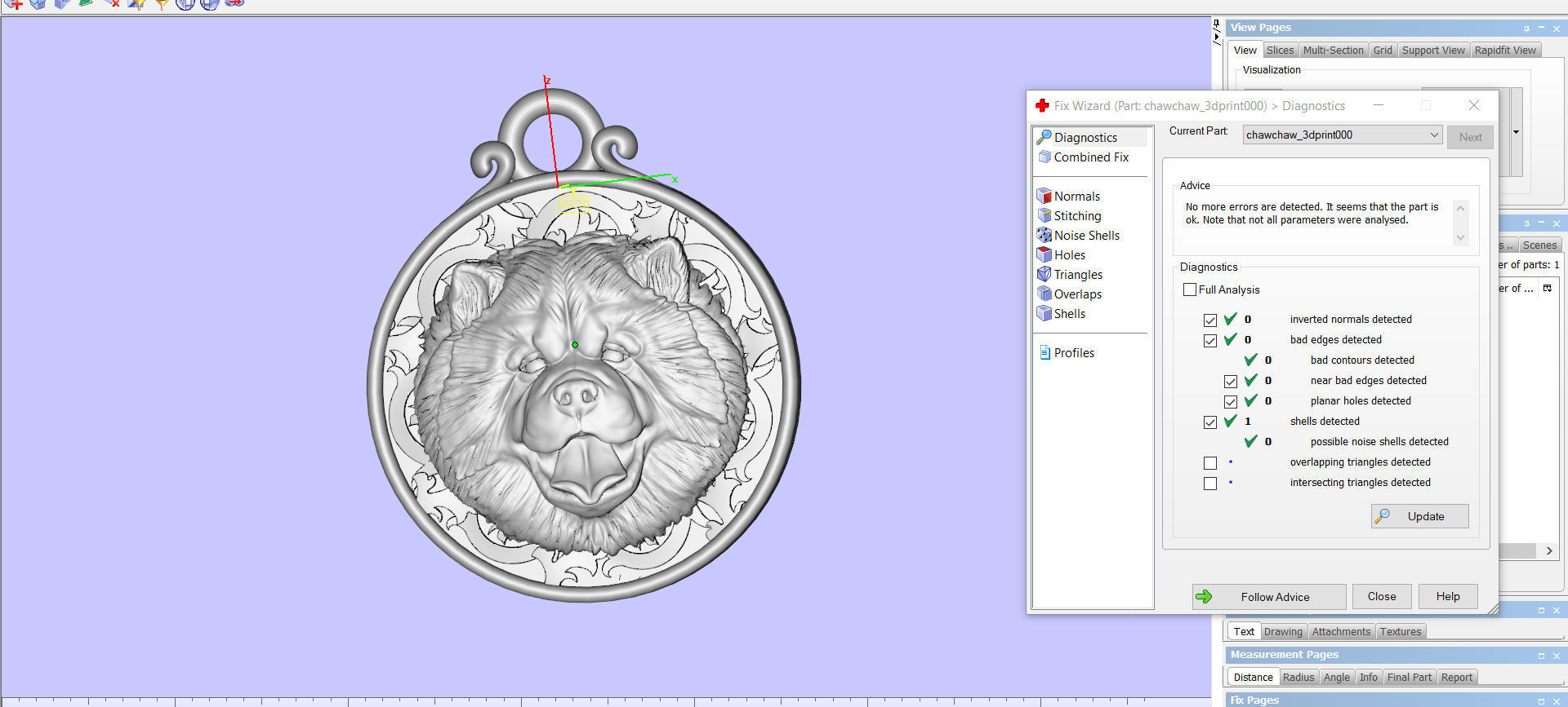 Dog Chow chow pendant 3D print model_6