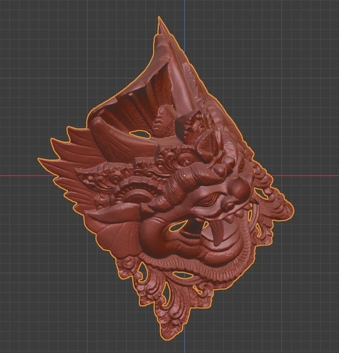 African Mask 05 high-poly 3D print model_5