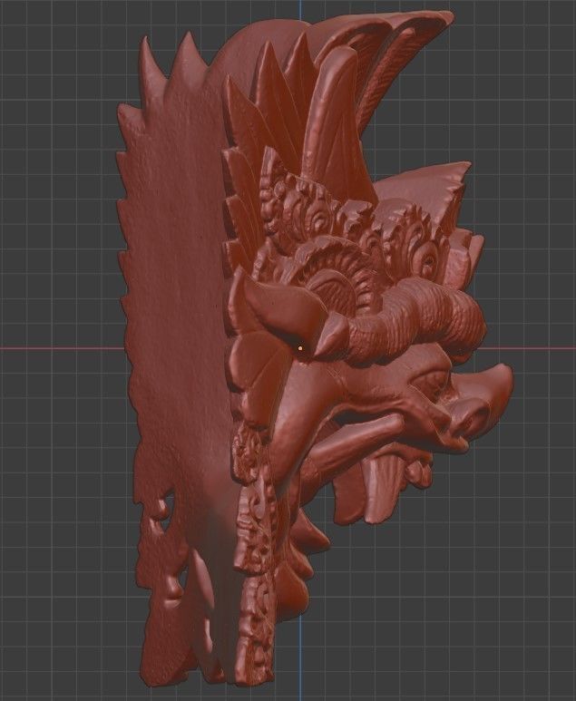 African Mask 05 high-poly 3D print model_2