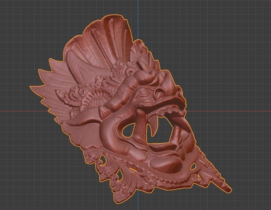 African Mask 05 high-poly 3D print model_4