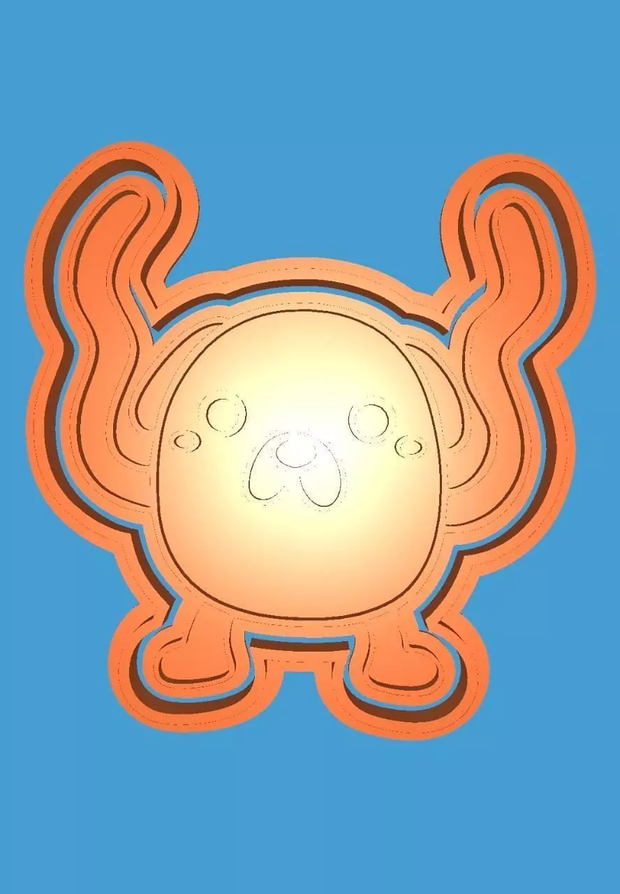 MakeIT Advanture Times Cookie Cutter Jake The Dog With Frame 3D model