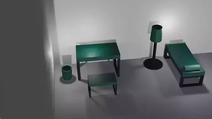 Low poly furniture asset pack