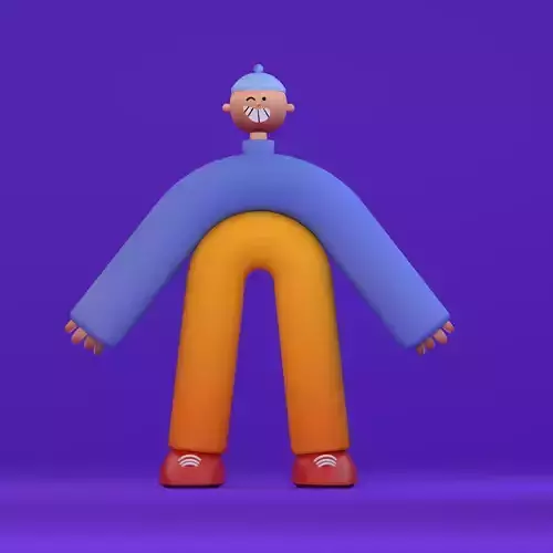 3d illustration character curso character sam cartoon character 