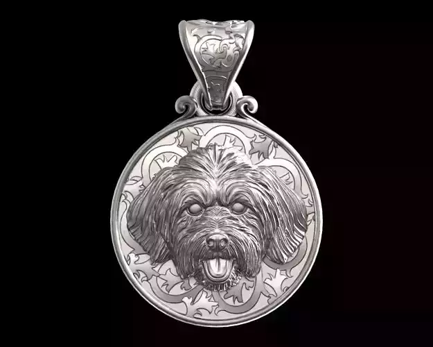 Dog Lhasa Apso pendant 3D print model