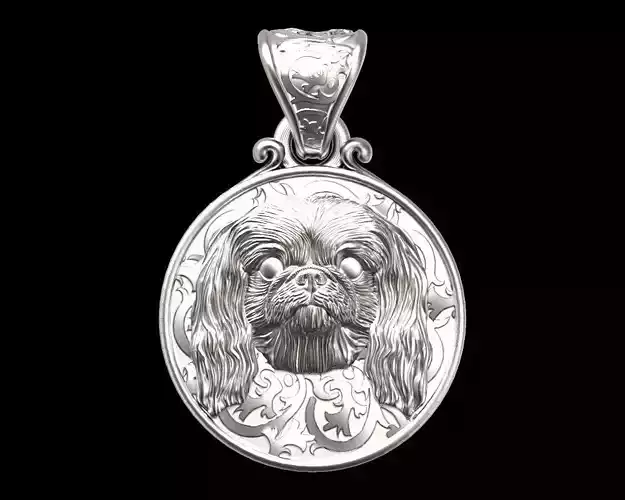 Dog Pekingese pendant 3D print model