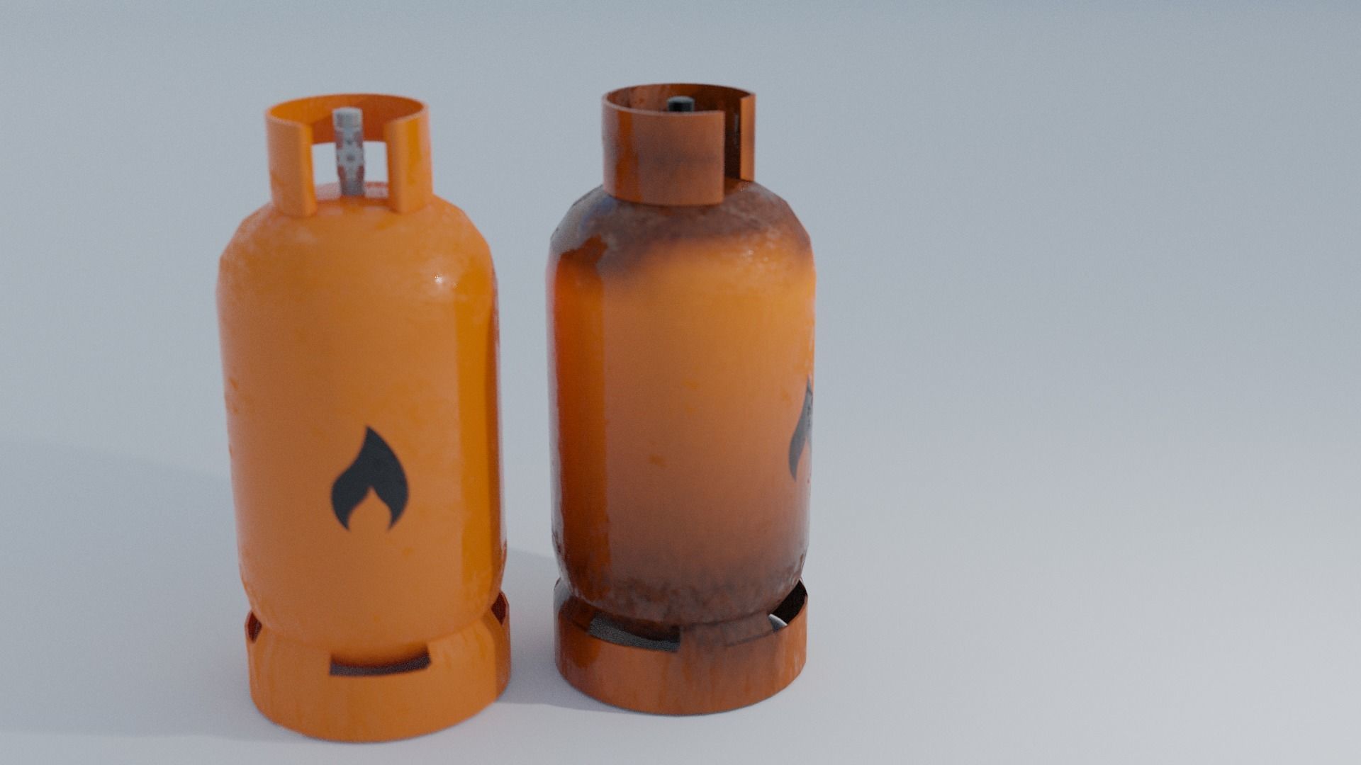 GameReady Gas Tank Collection - Rusty and Regular Low-poly 3D model_5