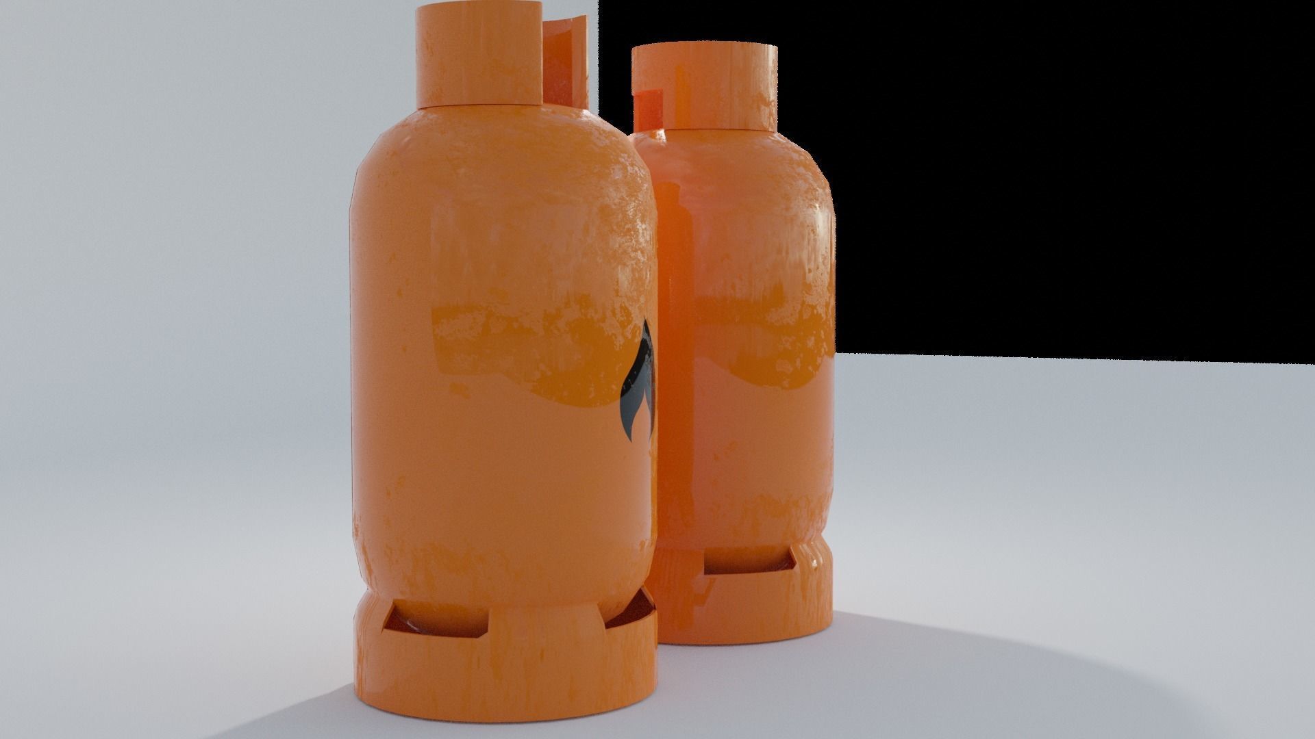 GameReady Gas Tank Collection - Rusty and Regular Low-poly 3D model_9