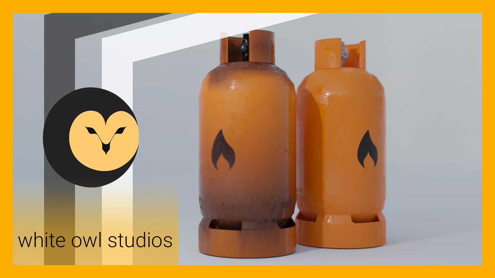 GameReady Gas Tank Collection - Rusty and Regular Low-poly 3D model_0