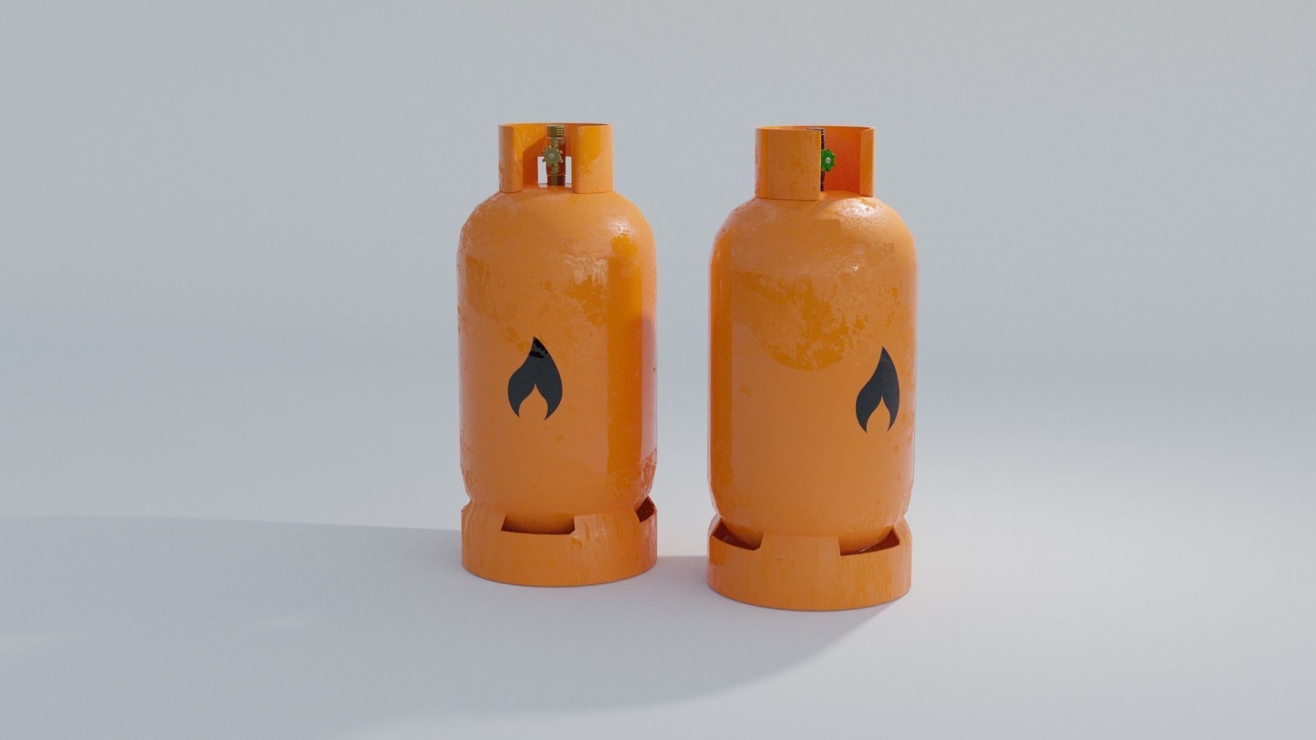 GameReady Gas Tank Collection - Rusty and Regular Low-poly 3D model_4