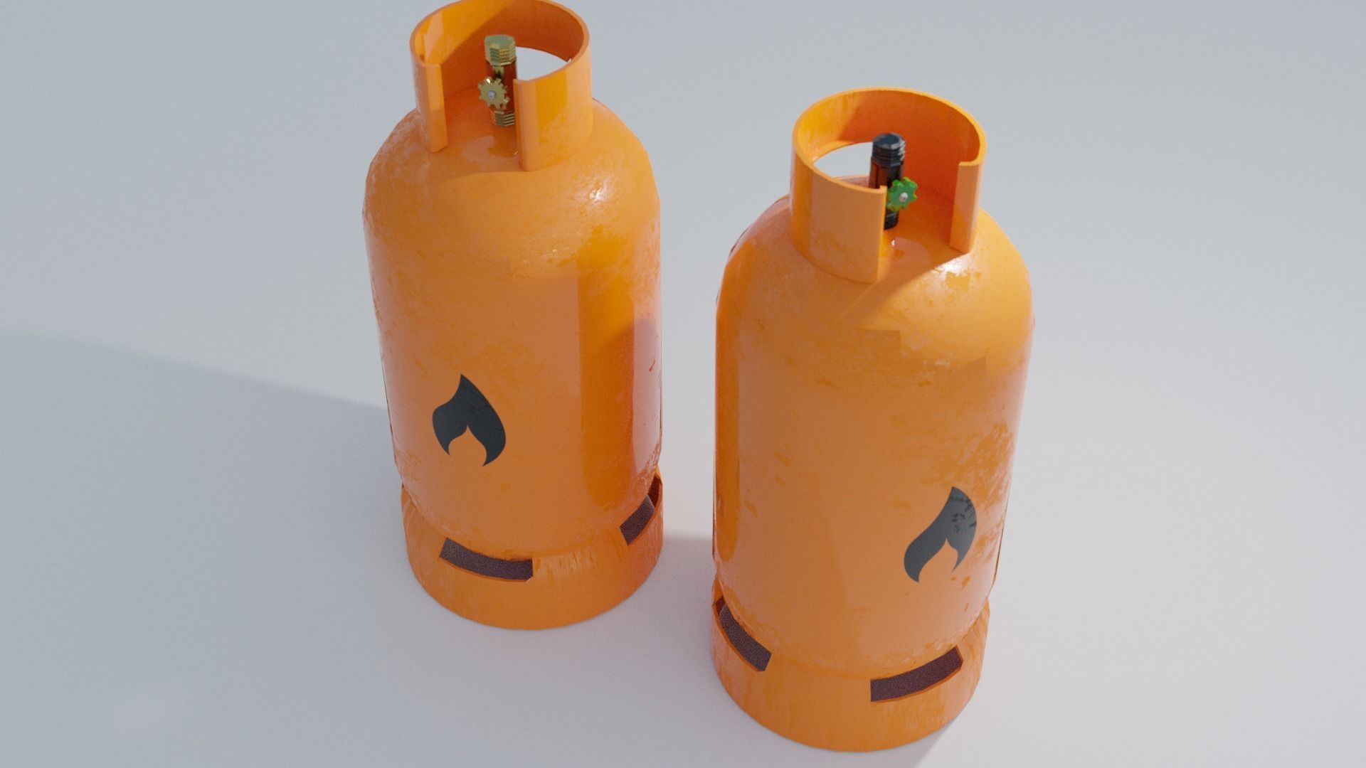 GameReady Gas Tank Collection - Rusty and Regular Low-poly 3D model_8