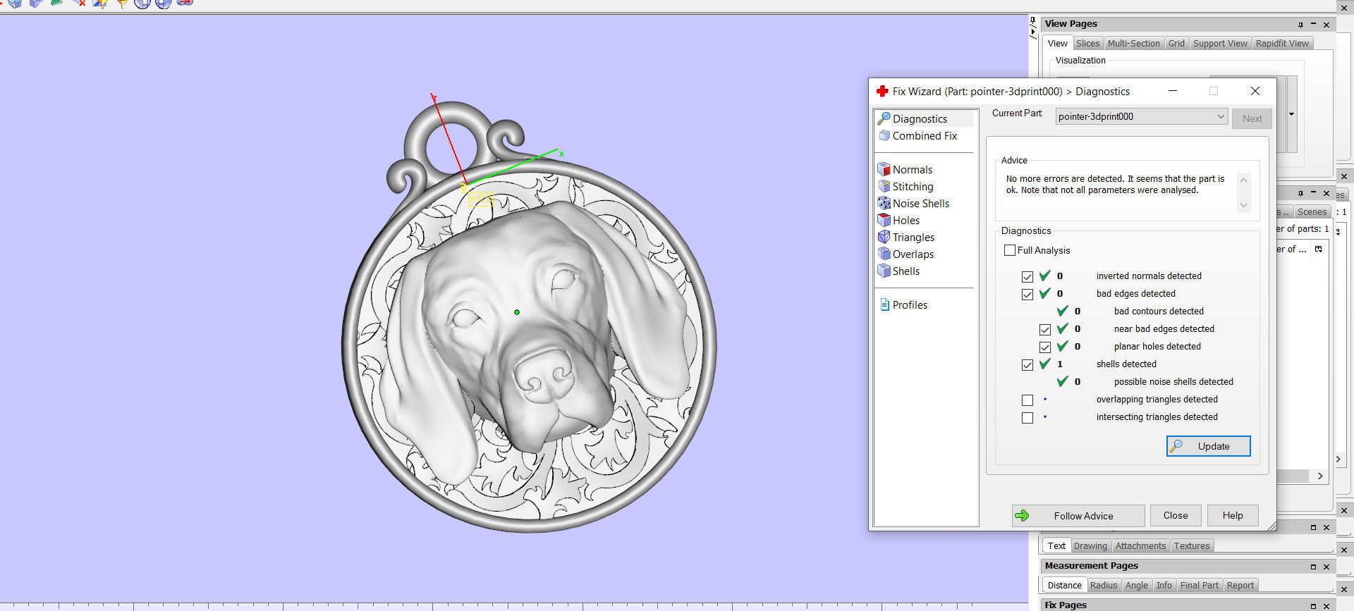 Dog English Pointer pendant 3D print model_6