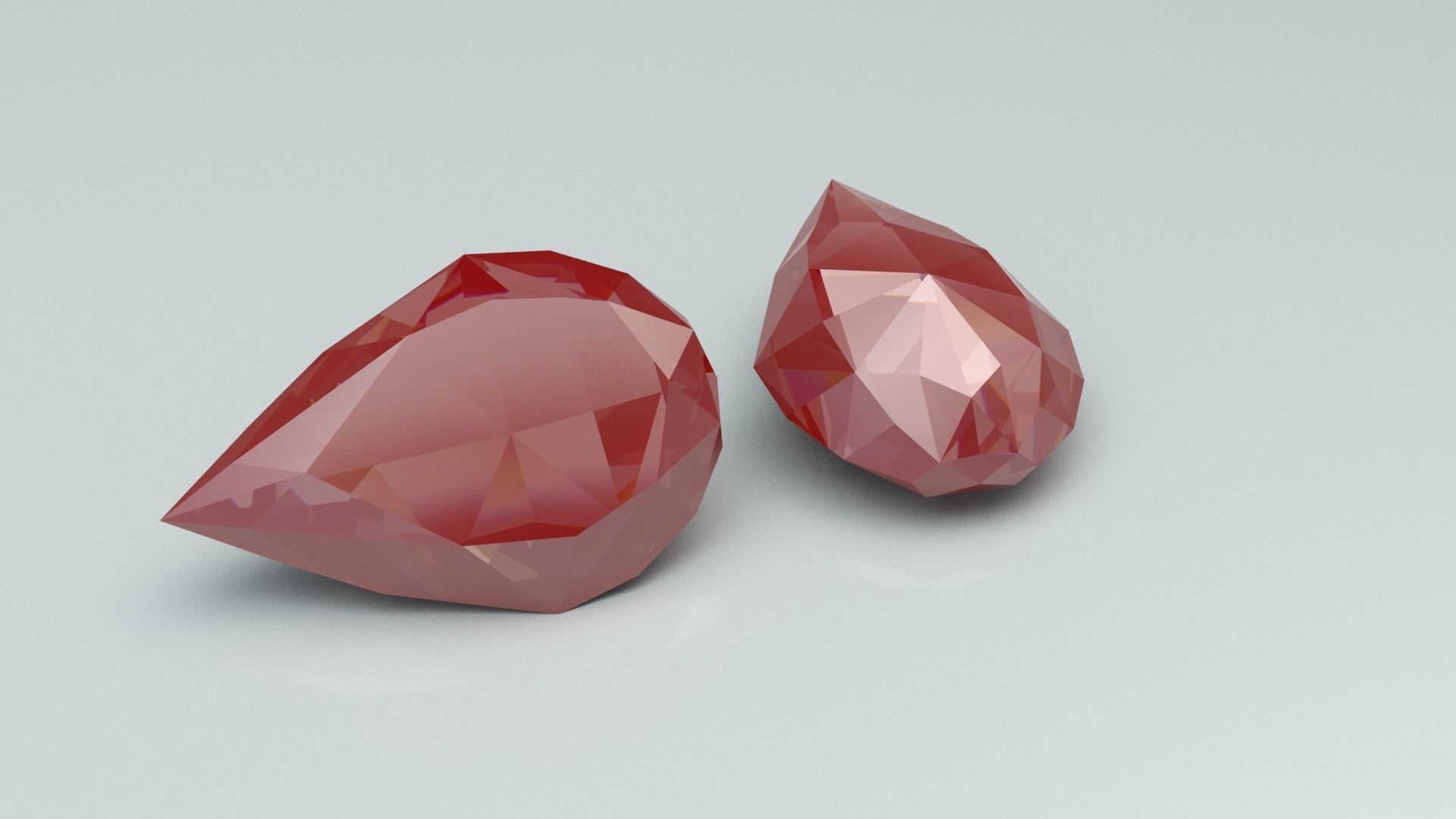 Jewelry two sapphires 3D model_7