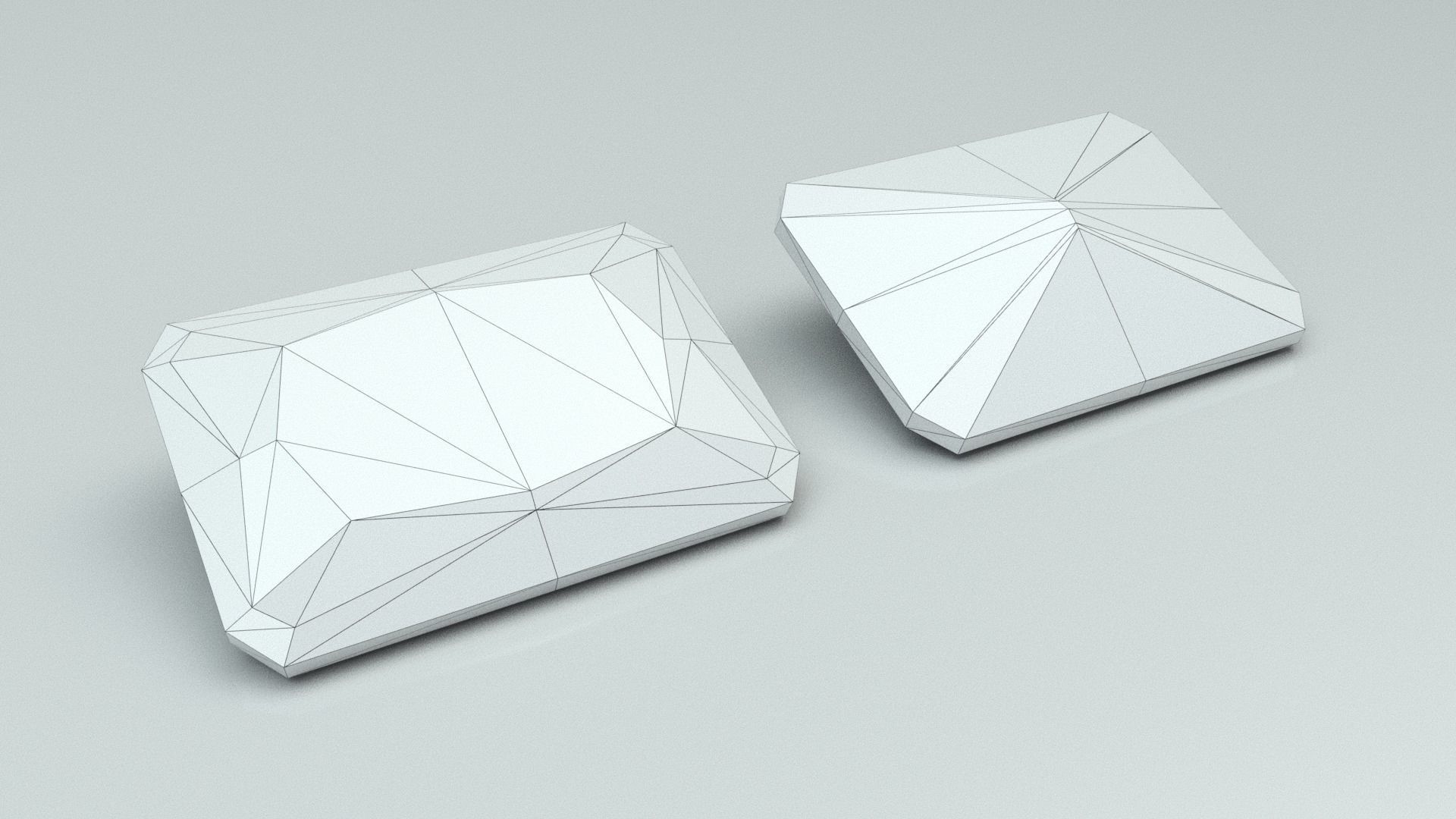 Jewelry two sapphires 3D model_9