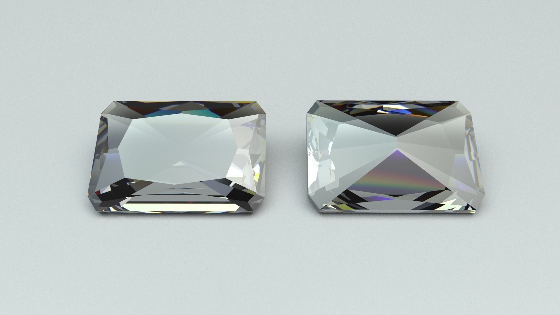 Jewelry two sapphires 3D model_4