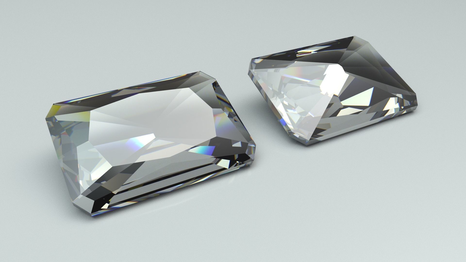 Jewelry two sapphires 3D model_3