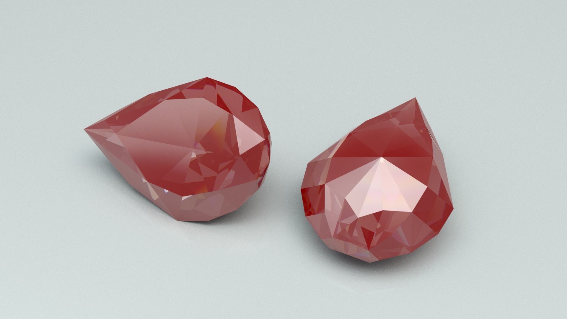 Jewelry two sapphires 3D model_8
