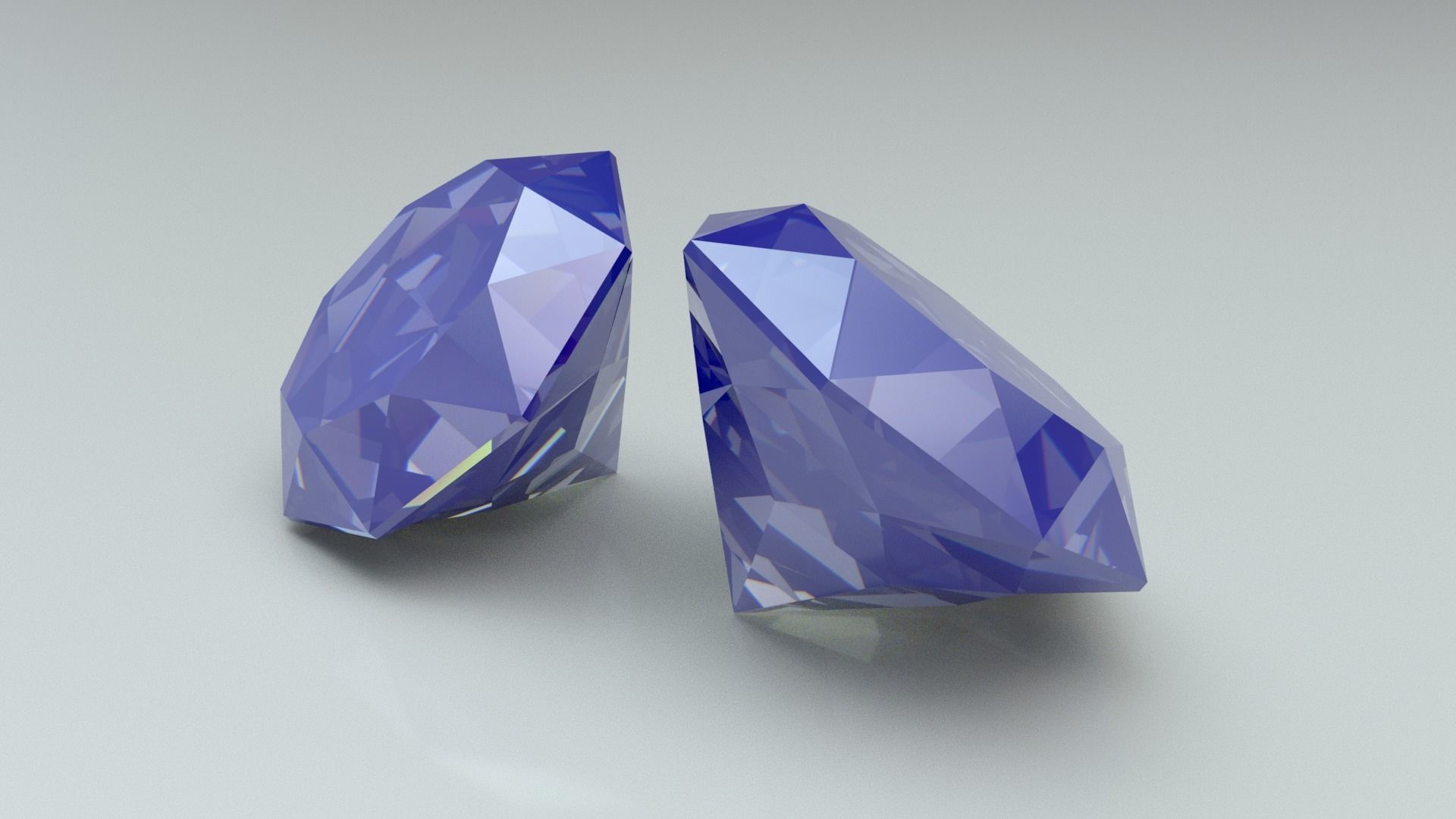 Jewelry two sapphires 3D model_6