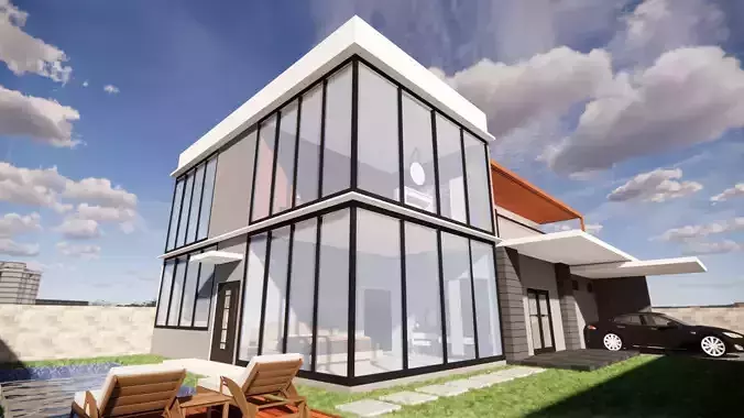Luxury House with Private Pool 3D model