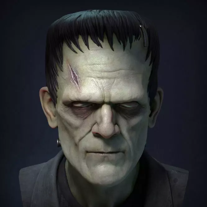 Frankenstein Monster Magnet 3D print model_0