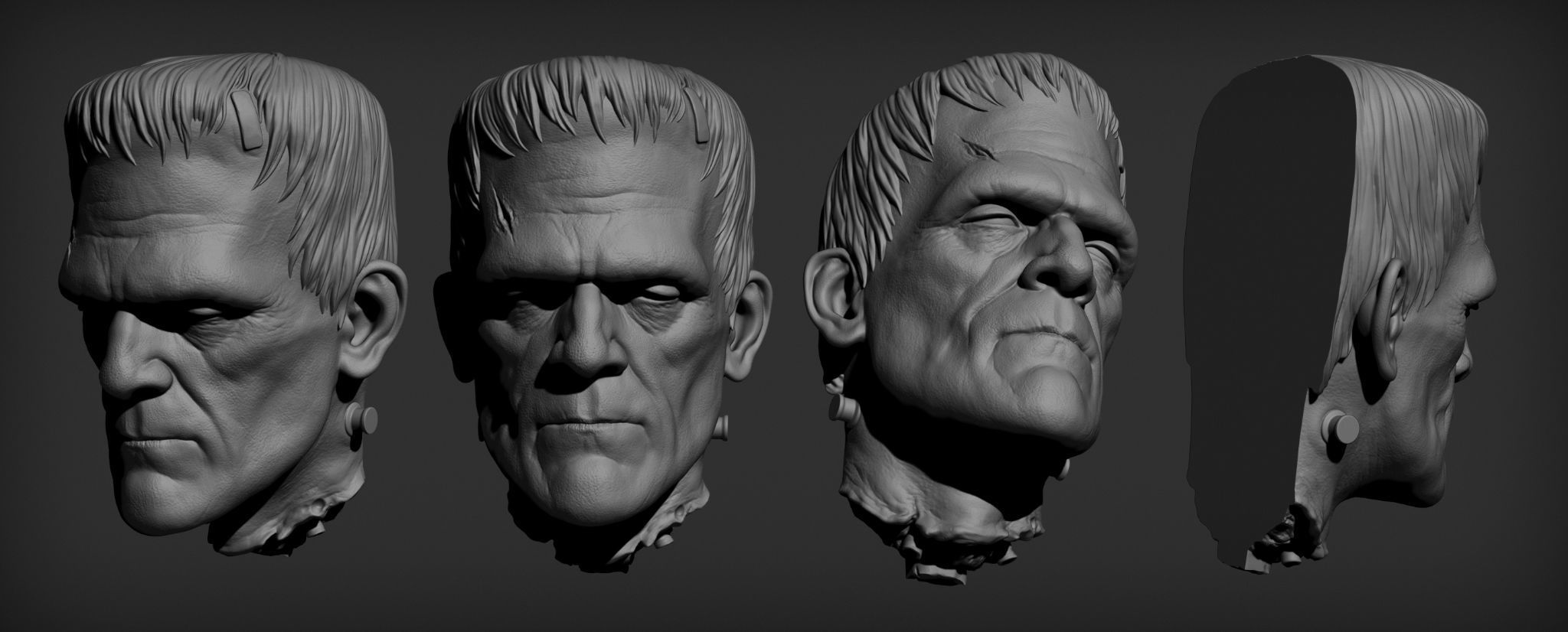 Frankenstein Monster Magnet 3D print model_2